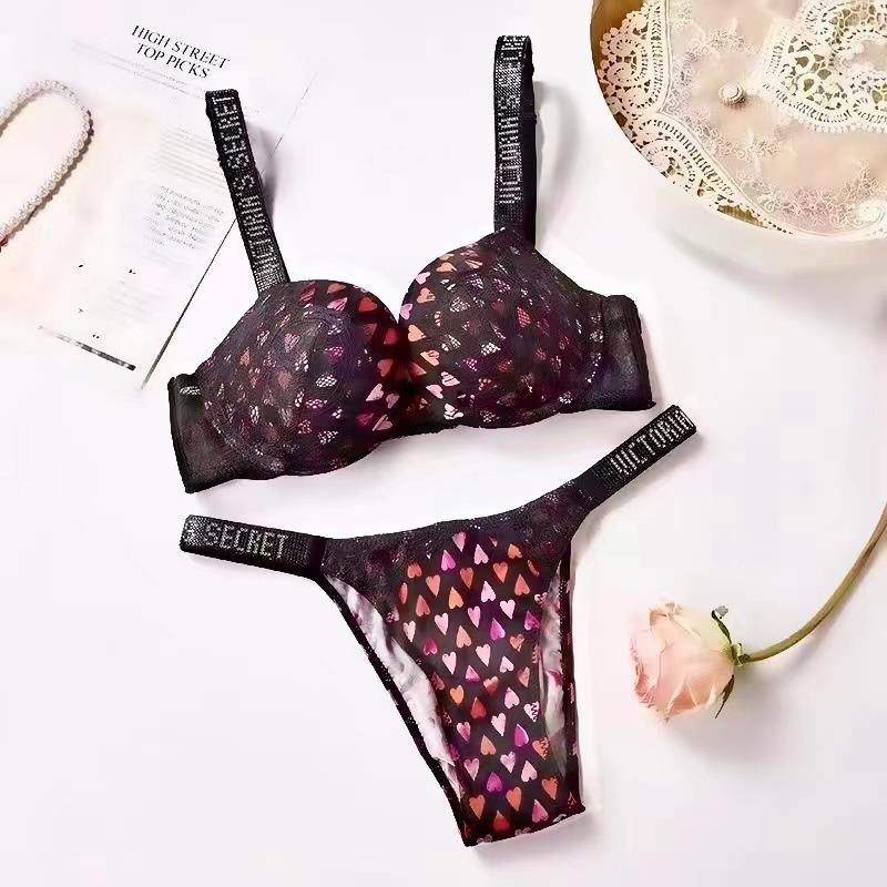 豹纹印花舒适蕾丝美背文胸薄款女士小胸聚拢内衣调整型无痕文胸