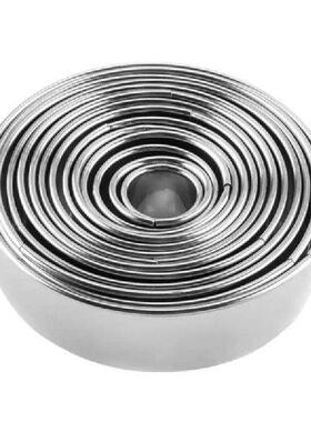 14pcs Stainless Steel Round Dumplings Maker Wrappers Molds