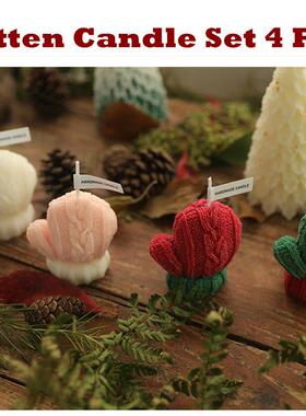 Christmas Mitten Candle Set Party Decoratin