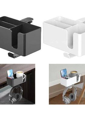 4 in 1 Desk Cup Holder Headphone Hanger Rotating Dorm Phone