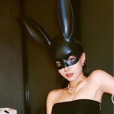 Halloween bunny girl mask with long ears万圣节长耳朵兔子面具