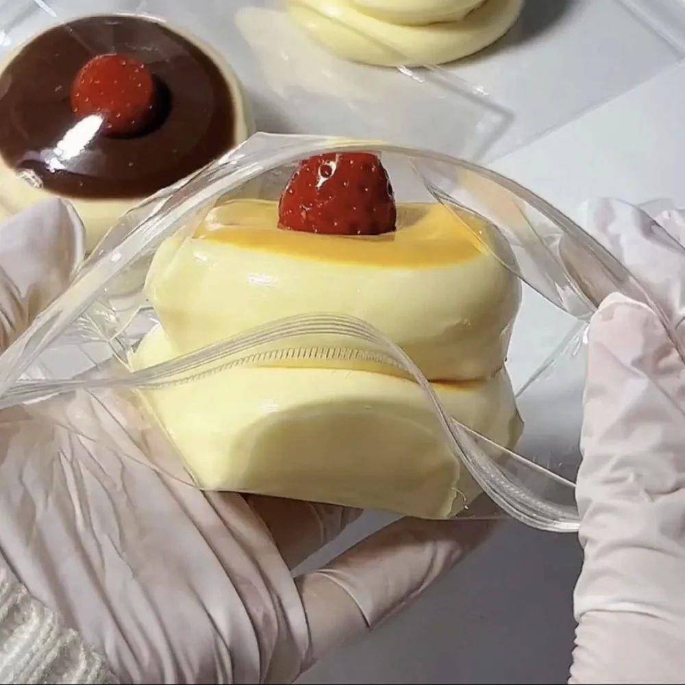 Taba Squishy Strawberry Blueberry Soufflé Stress Relief Toy