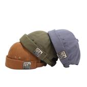 Docker Hats Cap Hat Vintage Beanie Brimless Breathable Cotto