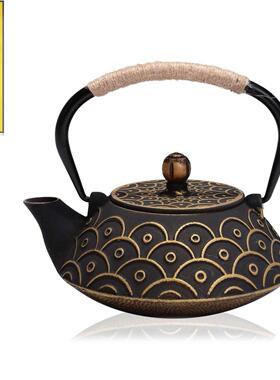 Cast Iron Teapot Set Tea Pot Kettle Enamel Kung Fu Infusers