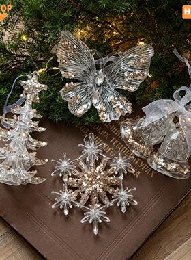 Acrylic snowflake Christmas Tree Decorations Xmas Ornament