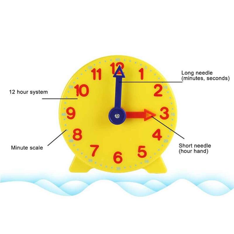 10cm two pointer clock model kid child toy early learning r