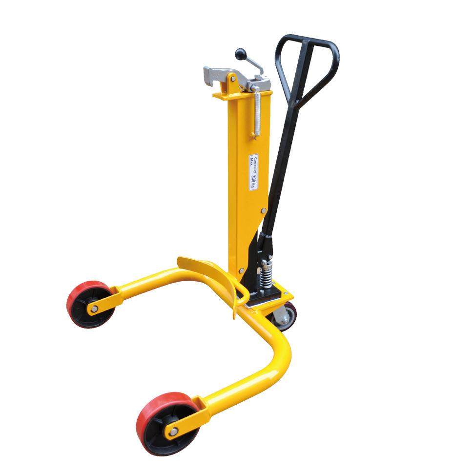 液压鹰嘴油桶圆桶搬运车铁桶叉车专用 手动抱桶夹装卸车夹具dt250