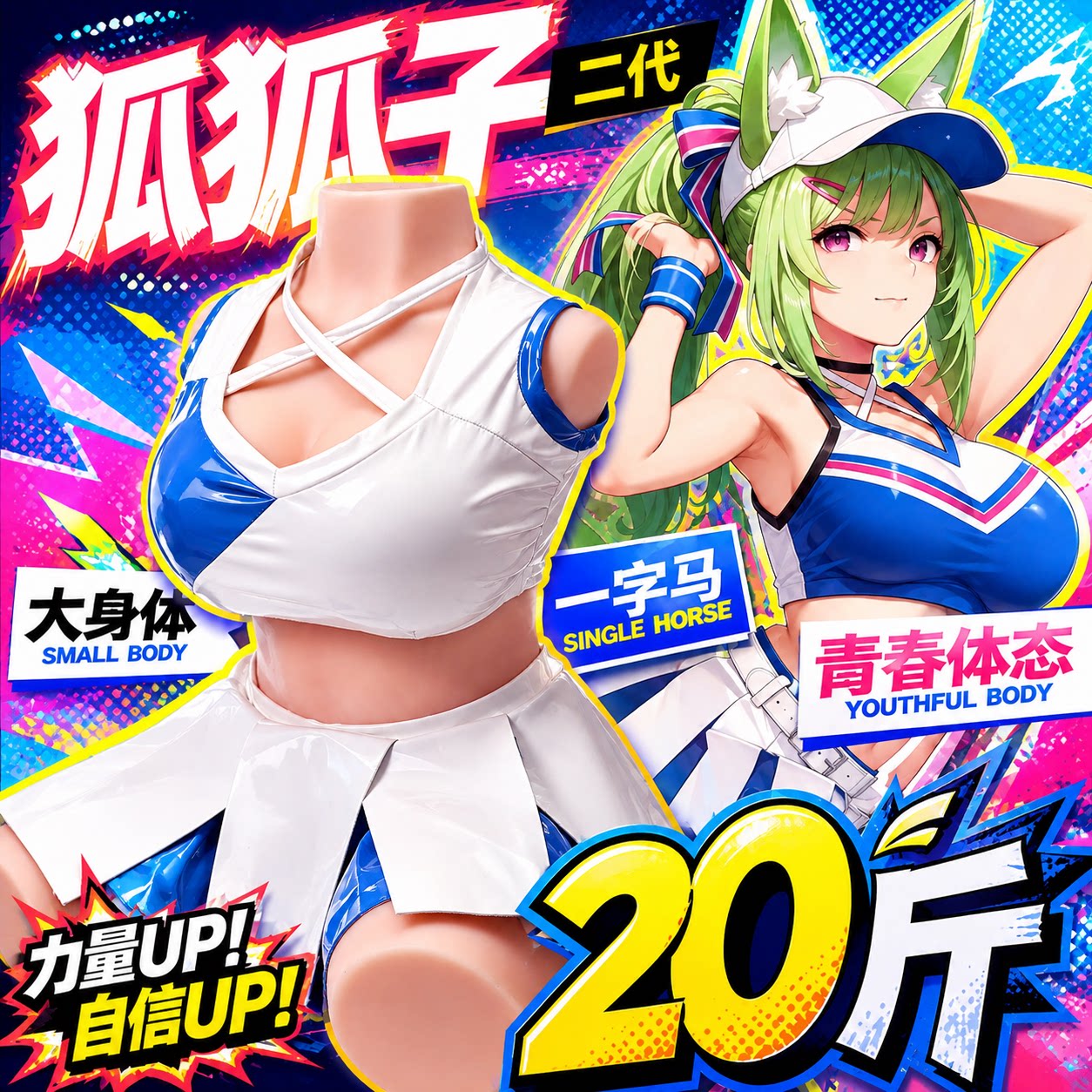 YOKUBOU应援团狐狐子2二代飞机杯半身体娃娃真人倒模倒膜男用杯子