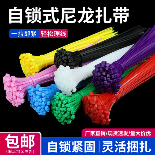 自锁式扎带束线理线带塑料捆绑带
