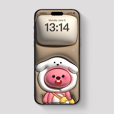 6张手机壁纸Loopy露比动物可爱简约3d膨胀iphone4k高清06