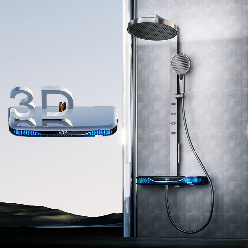 极好家淋浴花洒套装V1贴墙背喷