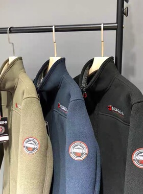 升级版！挪威单 北极科考队秋冬户外加厚内里加绒男士摇粒绒外套