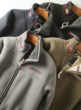 挪威棉服加绒加厚保暖抗寒夹克外套男女款双层厚款立领绒棉衣棉袄