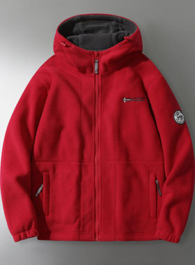 出口挪威！秋冬功能性户外防寒！加绒加厚保暖摇粒绒抓绒衣外套潮