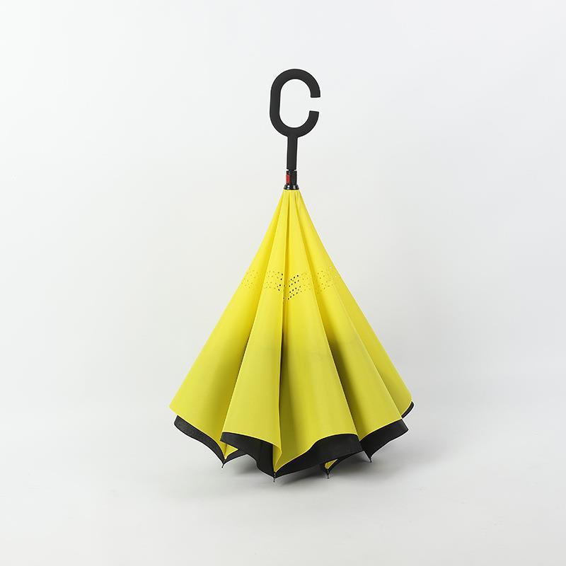 long shank double layer inverted umbrella windproof golf