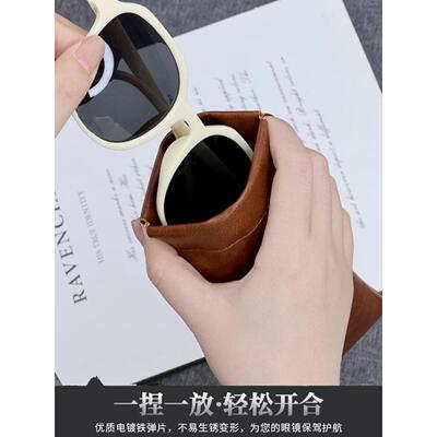 Automatic closing PU eyeglass bag自动闭合PU眼镜袋墨镜盒