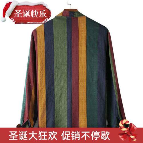 202 Vilntage Stripe Shirt MeFLSn Lon0g eSeve Blouse