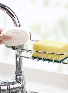 stainless steel tap draining storage rack sink shelf kitchen