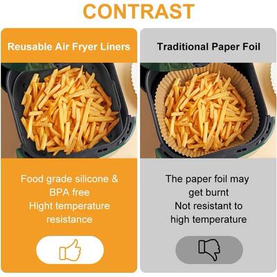 Air Fryer Silicone Pot Thick Reusable Silicone Square Air Fr