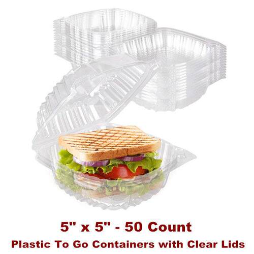 To Go Containers Square Clamshell Food Boxes Take Out Cake