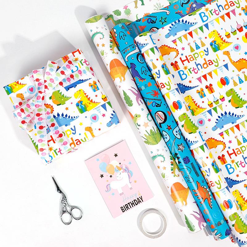 Pink Butterfly Gift Wrapping Paper Girls Birthday Party Deco