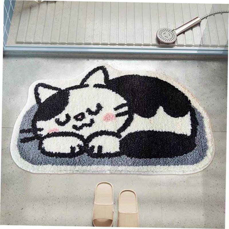 Absorbent felt bedroom entrance door mat bathroom rug carpet