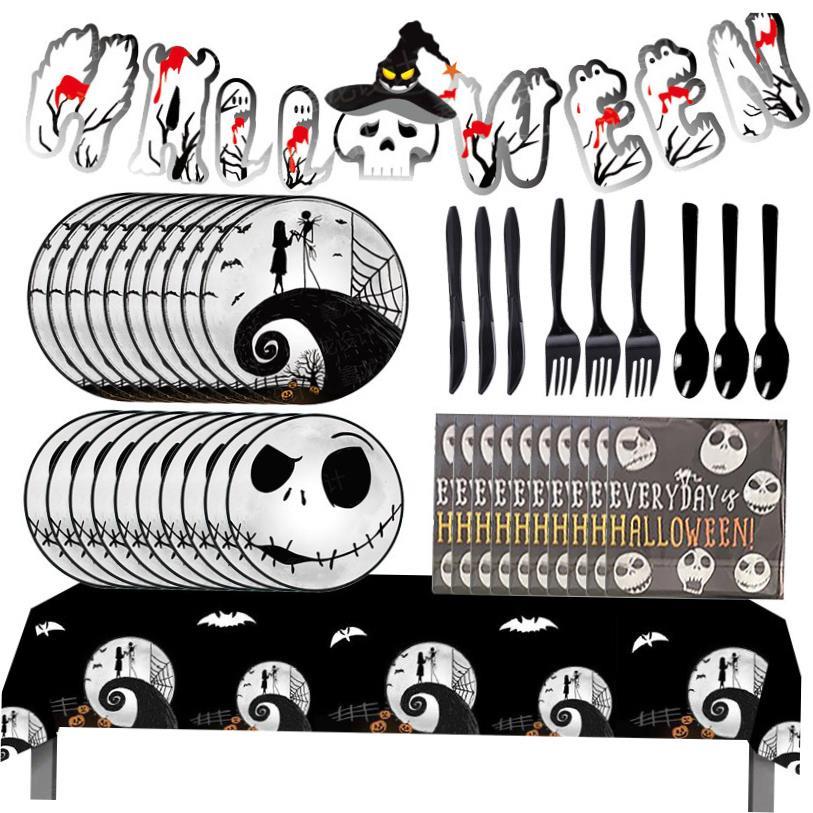 Halloween Horror Skull Birthday Celebration Party Decoration