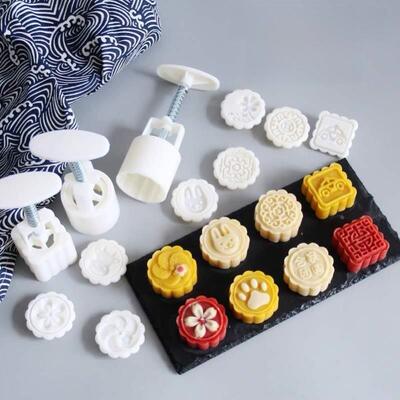 Mooncake Mold Hand Pressure Fondant Moon Cake Biscuits