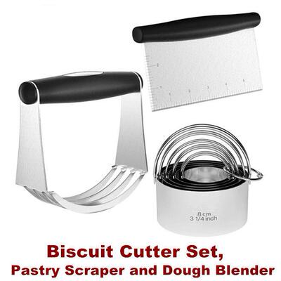Biscuit Cutter Set Pastry Scraper Dough Blender Baking Tools