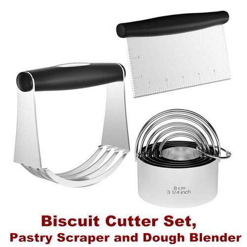 Biscuit Cutter Set Pastry Scraper Dough Blender Baking Tools
