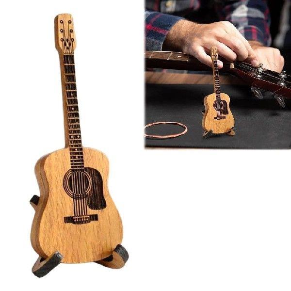 Wooden Guitar Pick Box with Guitar Pick & Stand Guitar Pick