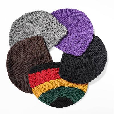 New Kufi Cap Solid Cotton Women Men Prayer Hats ic ic Beanie
