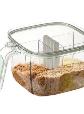 Kitchen Condiment Jars Compartment Seasoning Box With Cover