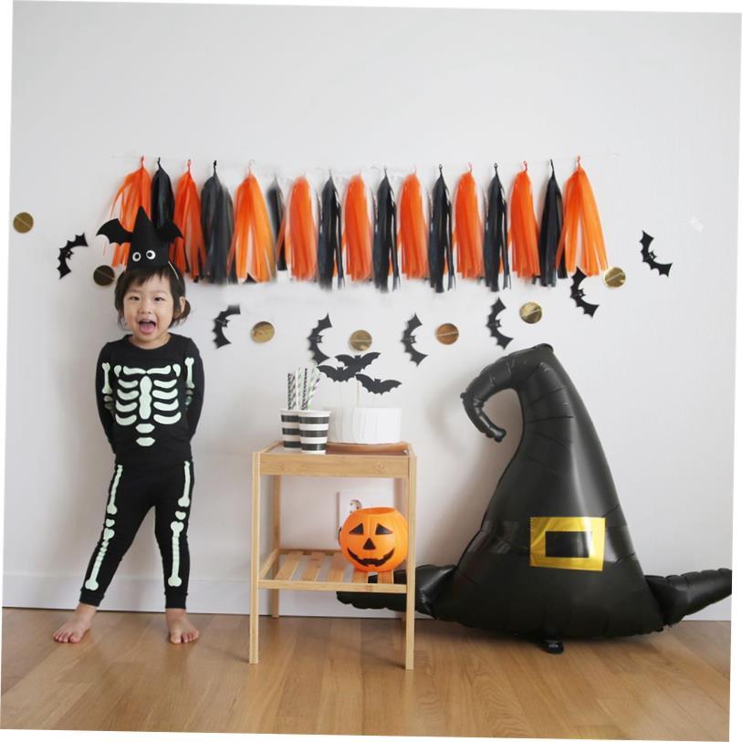 halloween party 万圣节布置纸串拉花横幅banner气球吊饰绳装饰品