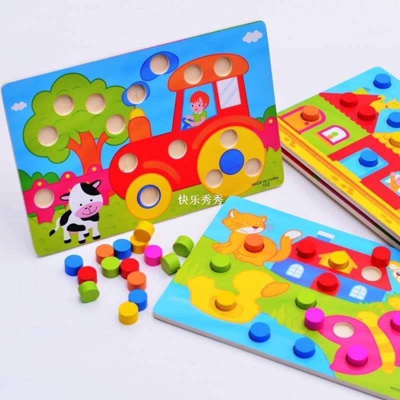 1 Set Montessori Wooden Toys Puzzles Tangram Jigsaw Board Ed