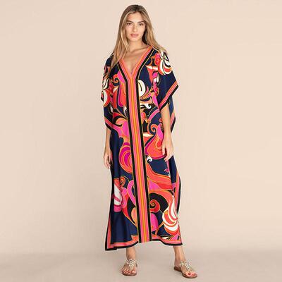 Kaftan Dress Over Size Women Beach Dress ver Up Summer Cloth