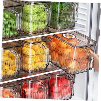 plastic food storage box kitchen refrigerator drawer fresh-k