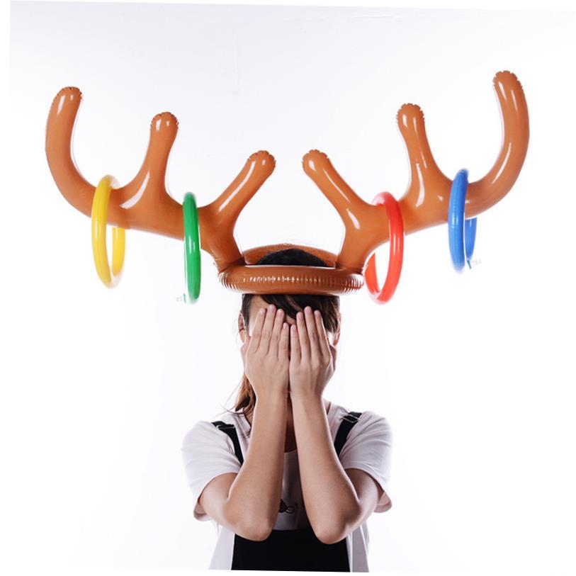 Santa Funny Reindeer Antler Christmas Toy Inflatable