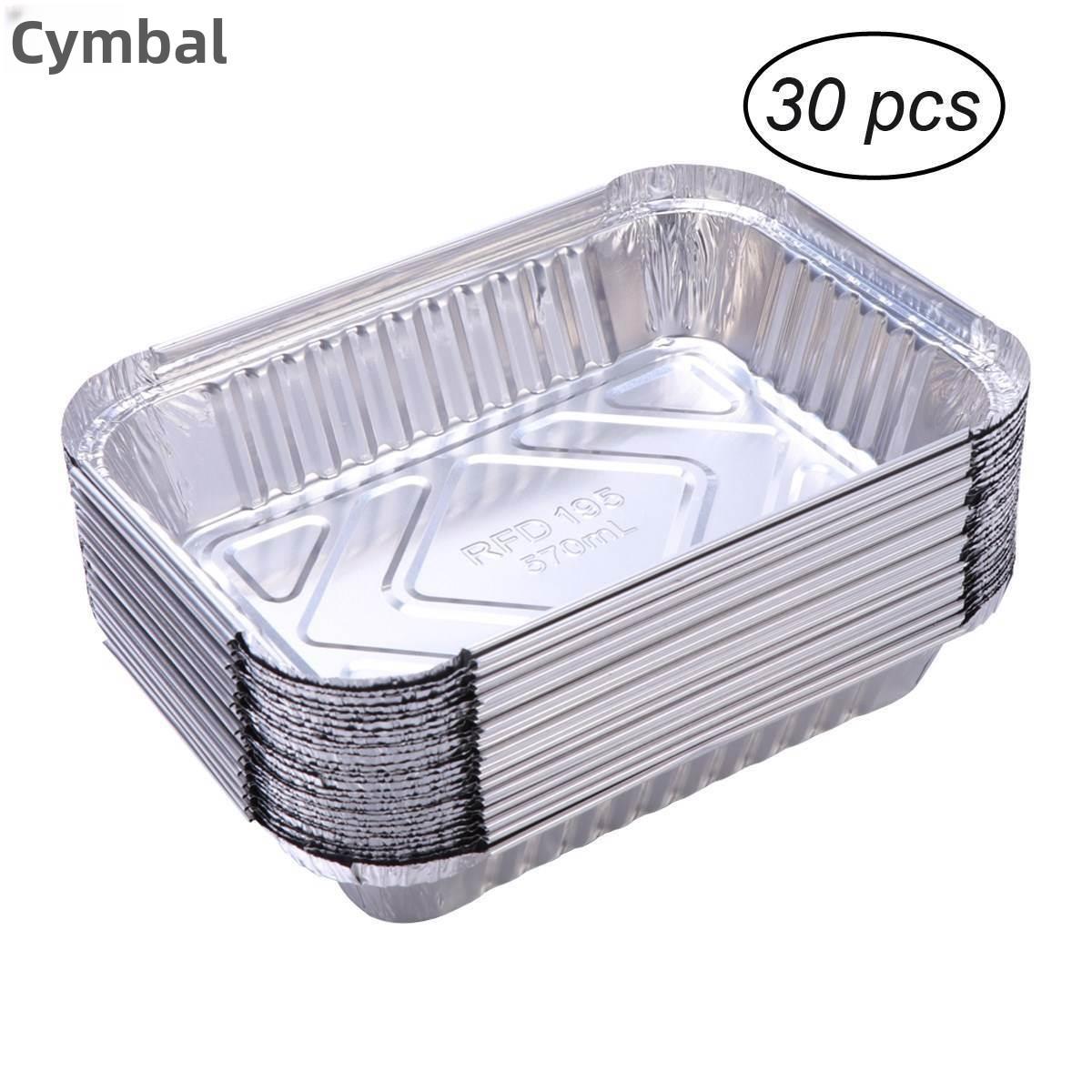 30pcs 570ml Disposable BBQ Drip Pan Tray Aluminum Foil Tin