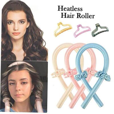 Heatless Curling Rod Headband No Heat Hair Curlers Ribbon 1