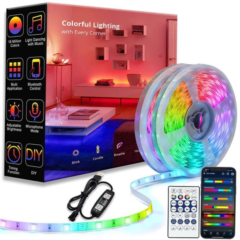 LED Strip 1m-30m RGBIC WS2812b Bluetooth App Control Chasing