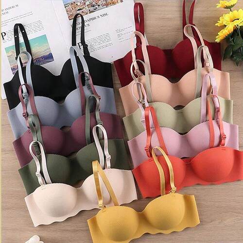 Sexy Bras Push Up Seamless Underwear for Women Solid Color W
