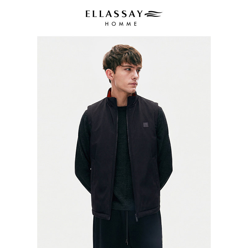 ELLASSAY歌力思男装26年新款两面穿保暖休闲马甲背心EME371B00800
