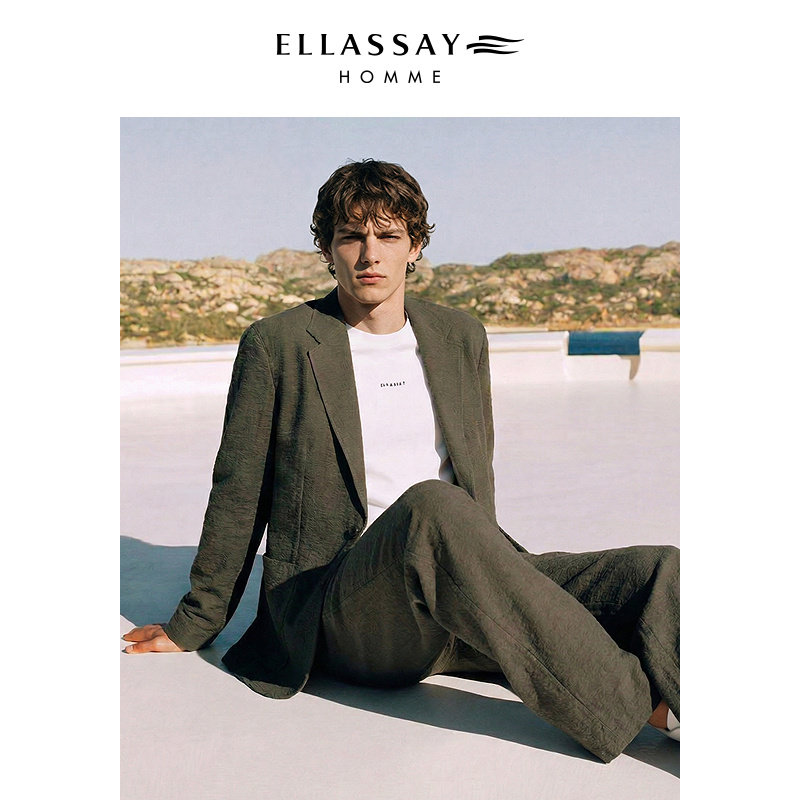 ELLASSAY歌力思男装26春夏桑蚕丝轻盈挺阔西装外套EME372T02000