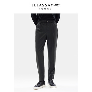 ELLASSAY歌力思男装高品质羊毛商务通勤西装裤男EME353K01100