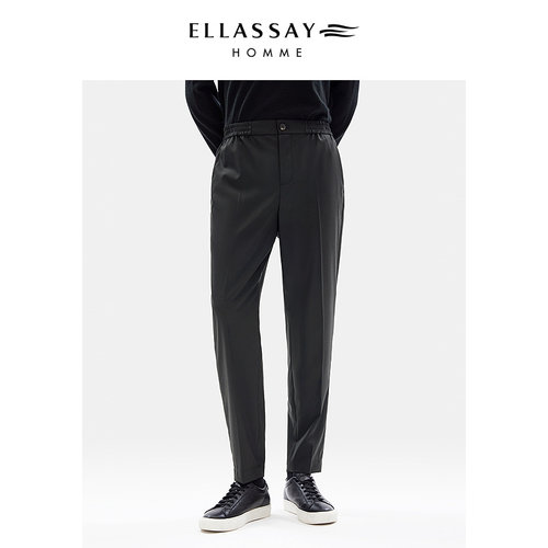 ELLASSAY歌力思男装高品质羊毛商务通勤西装裤男EME353K01100
