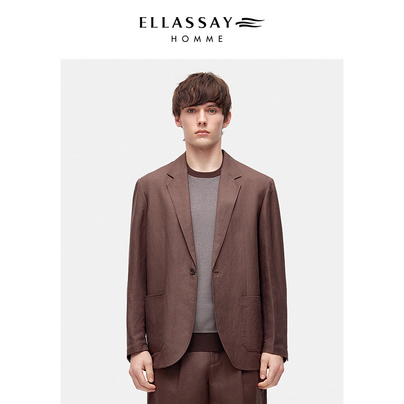 ELLASSAY歌力思男士亚麻西服