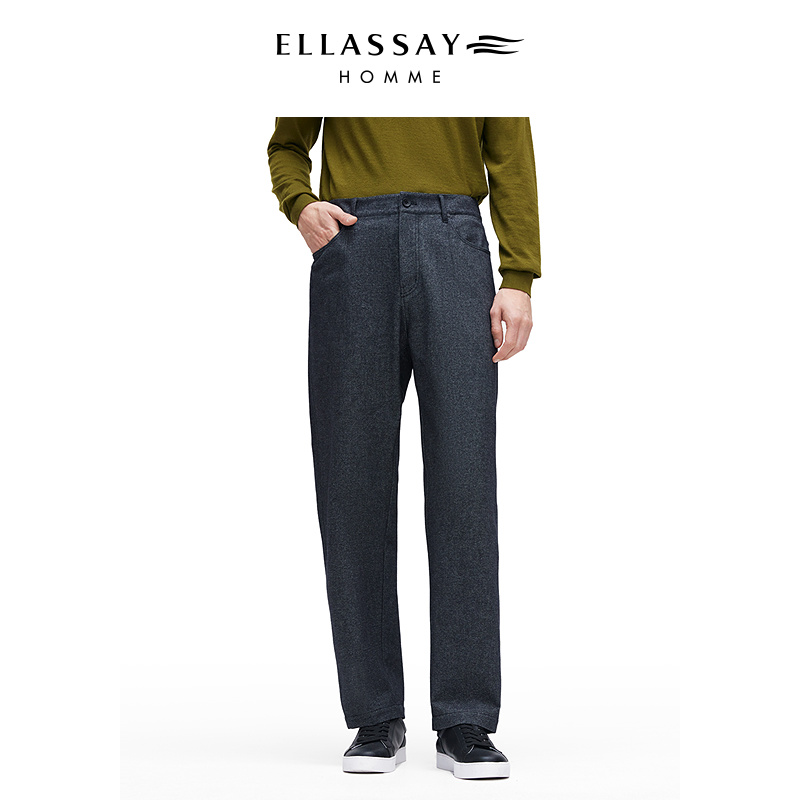 ELLASSAY歌力思男装2025年秋冬绵羊毛混纺牛仔裤EME364K03000