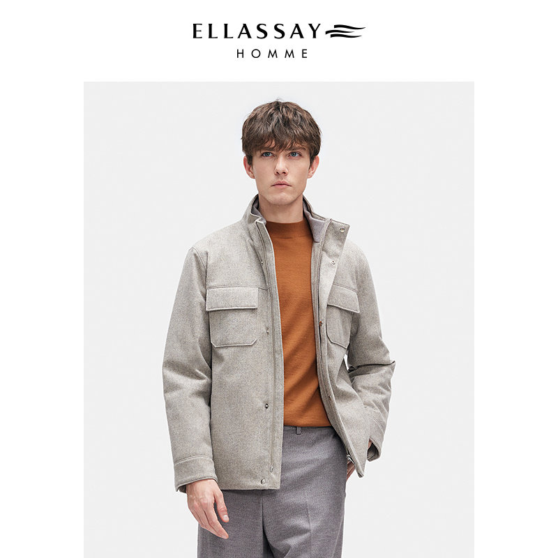 ELLASSAY歌力思男装2025年秋冬美利诺羊毛羽绒外套EME364L00400