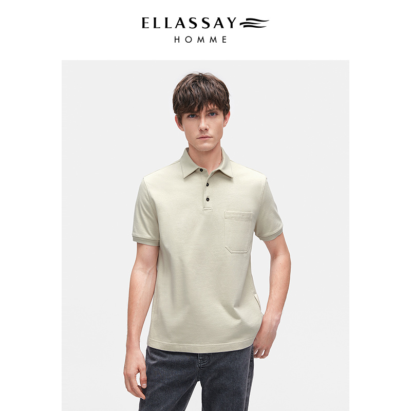 ELLASSAY歌力思男装25年新款棉质纹理百搭POLO衫EME363Z04500